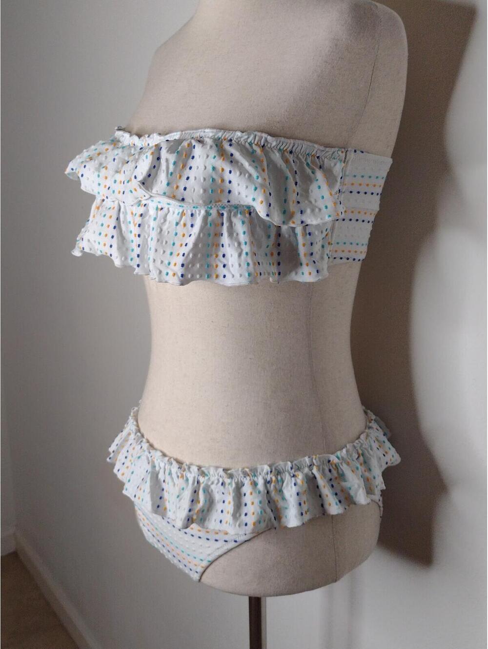 NWT Solid & Striped Women's White Babydot/The Kaia Two Piece Bikini Size Medium - Picture 5 of 14
